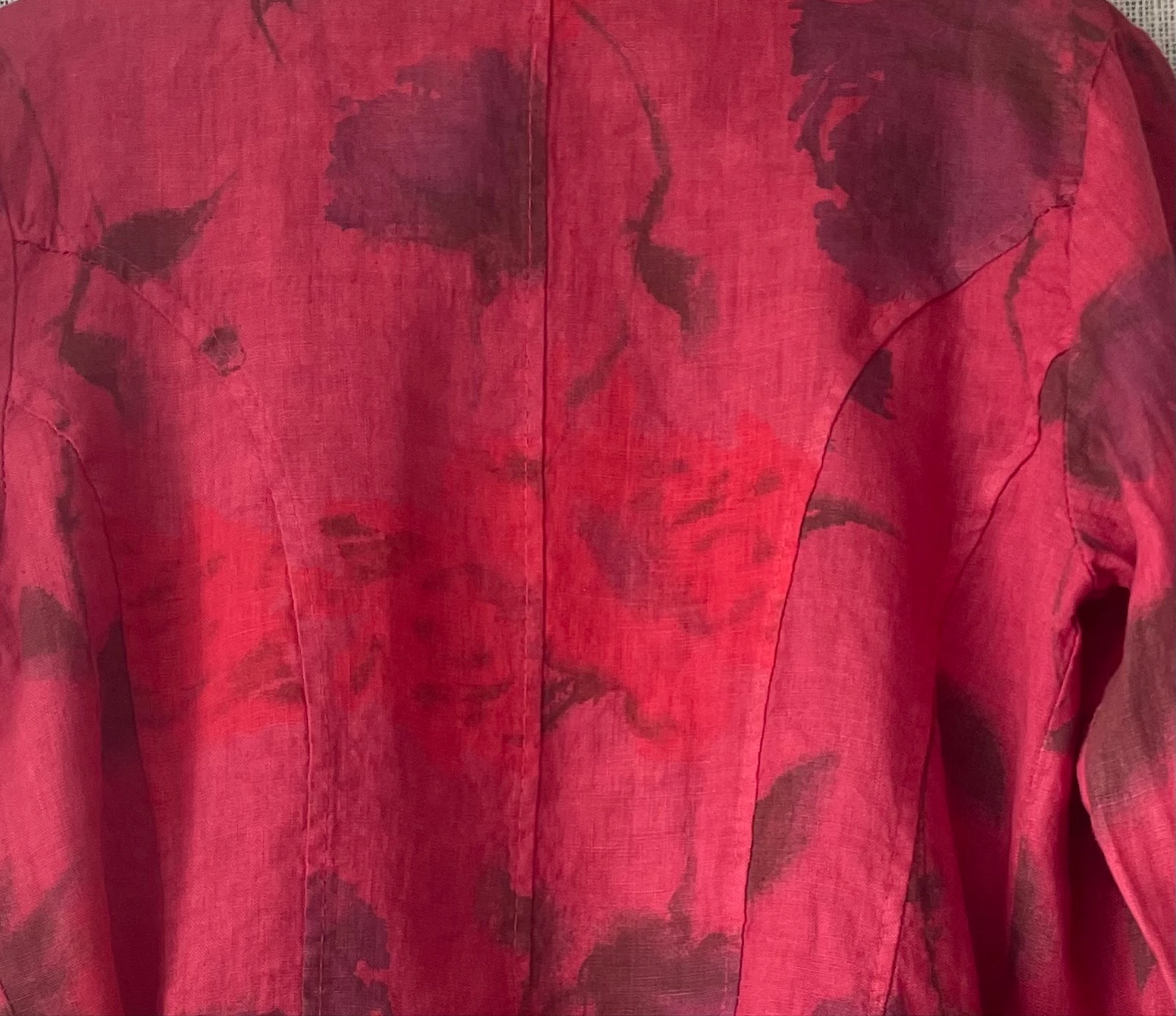 100% Linen Floral Jacket Made in Italy | Japan Style Boho Kimono Cardigan One Size – photo 2